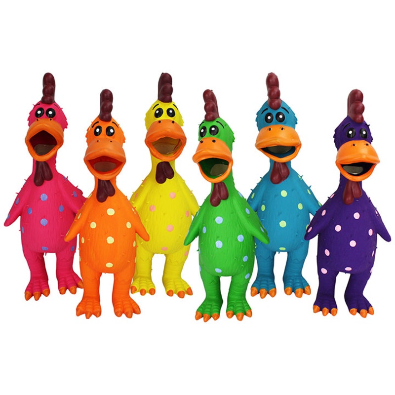 Multipet Globkens Latex Dog Chew Toy Assorted Colors Large 11.5
