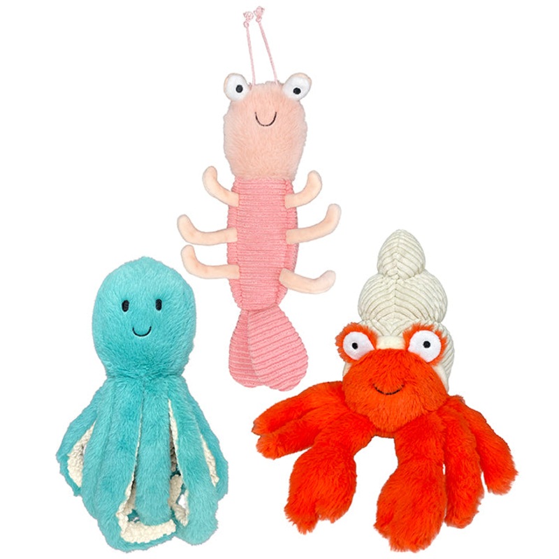 Multipet Margaritaville Coral Reefers Plush Dog Toy Assorted 11.5