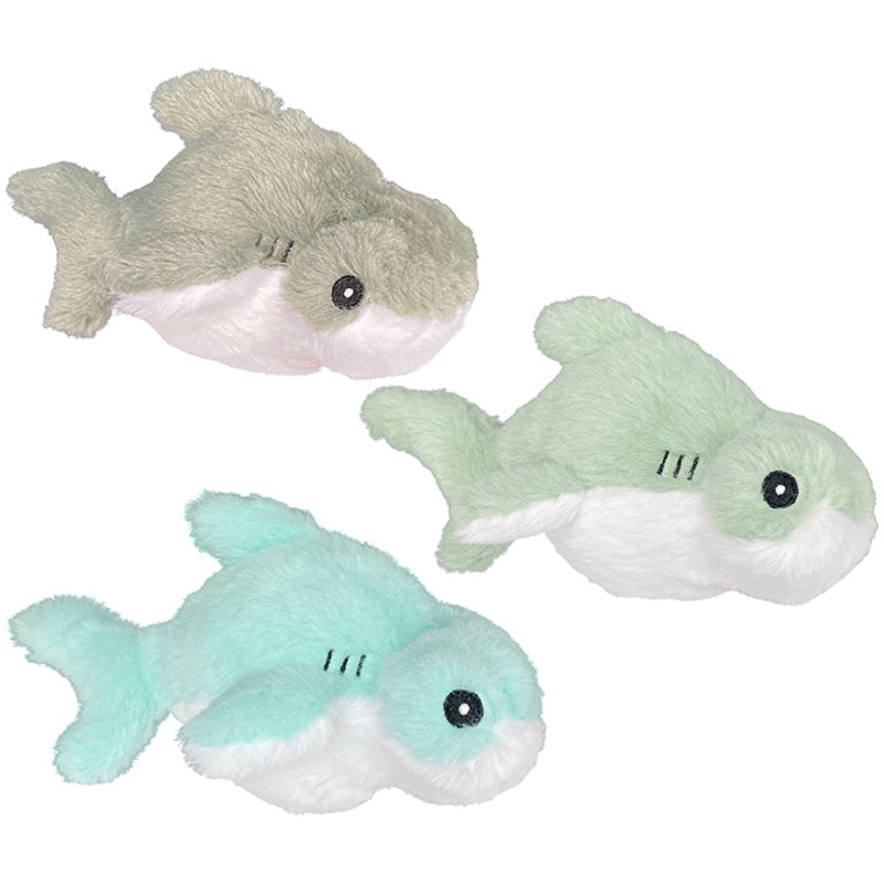 Multipet Margaritaville Fins Up Hammerhead Shark Plush Dog Toy Assorted 8