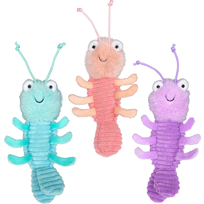 Multipet Margaritaville Mini Gumbo Shrimp Plush Dog Toy Assorted 6