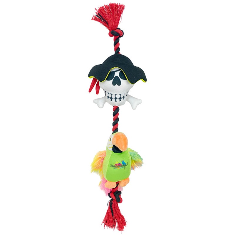 Multipet Margaritaville Pirate and Parrot Rope Assorted 18