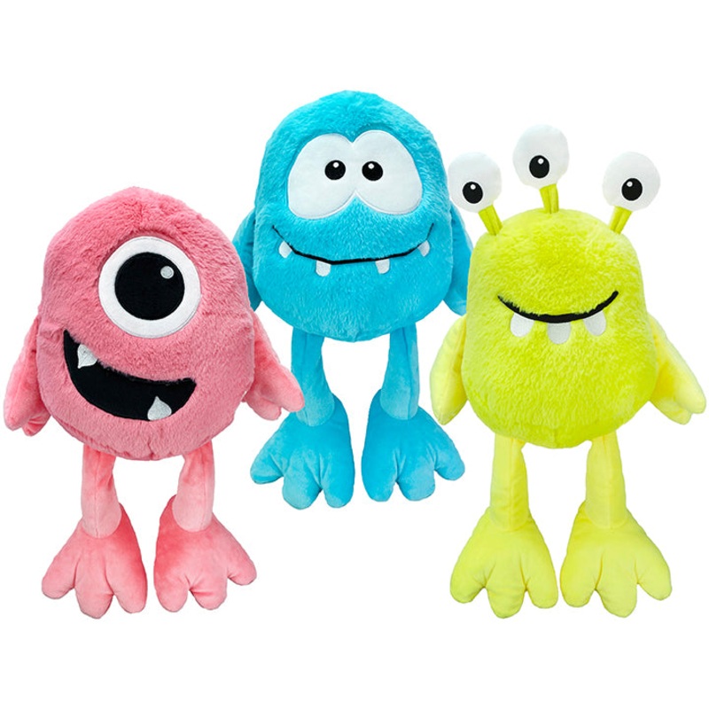 Multipet Monsters Plush Dog Toy Assorted Colors Jumbo 18