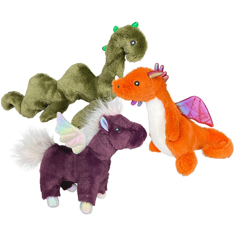Multipet Mythical Creatures Plush Dog Toy Assorted Animals 10-13