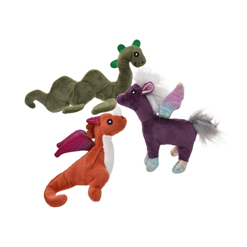 Multipet Mythical Creatures Plush Dog Toy Assorted Animals Mini 5