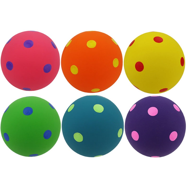 Multipet Polka-Dot Balls Plush Dog Toy Assorted Colors 4