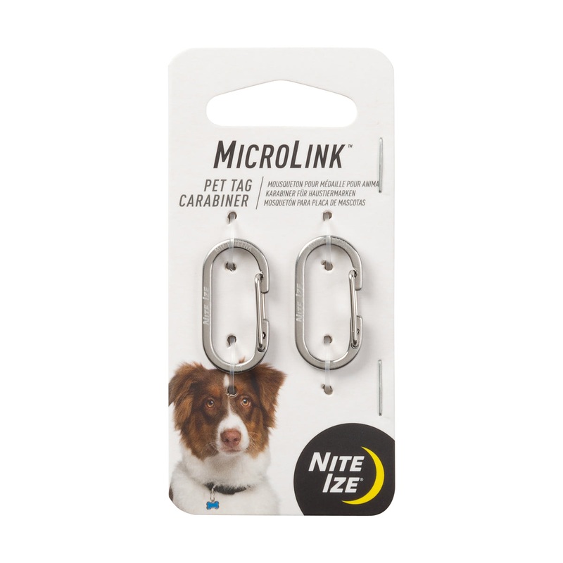Nite Ize MicroLink Pet Tag Carabiner – 2 Pack