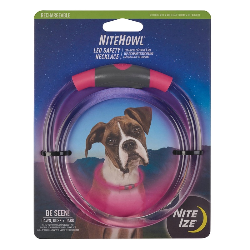Nite Ize NiteHowl Rechargeable LED Safety Necklace – Tie Dye Pink