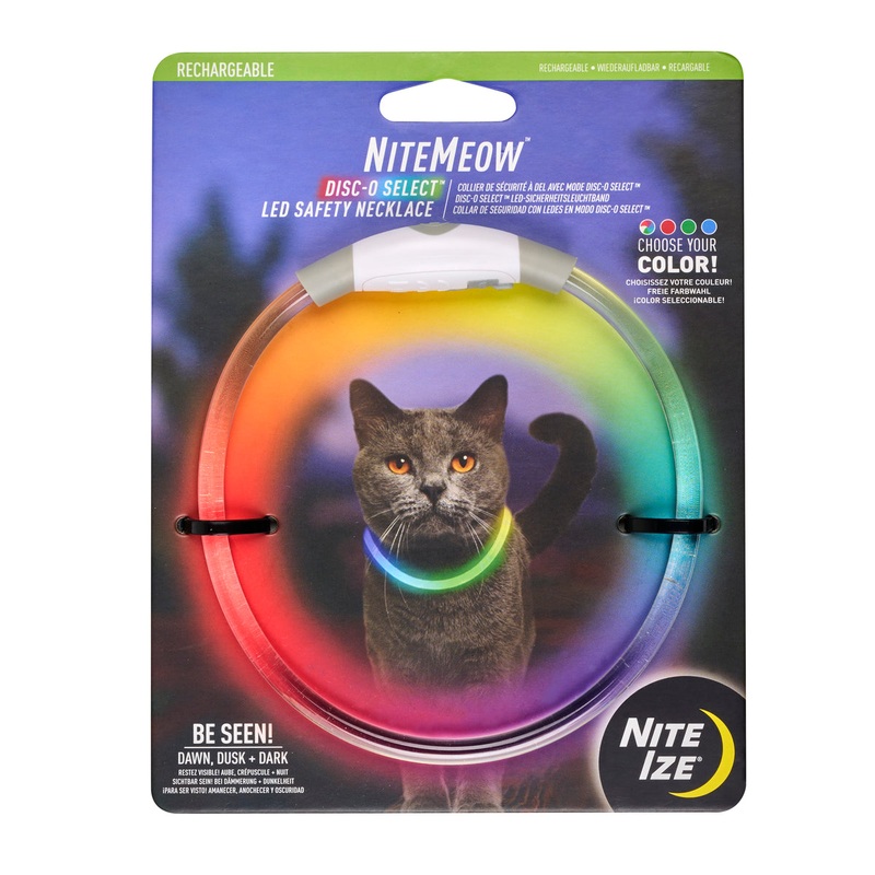 Nite Ize NiteMeow Rechargeable LED Safety Necklace – Disc-O Select