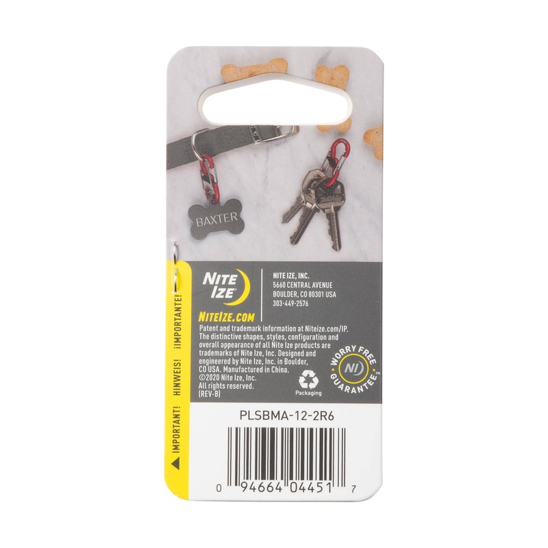 Nite Ize S-Biner TagLock Aluminum – 2 Pack – Pink