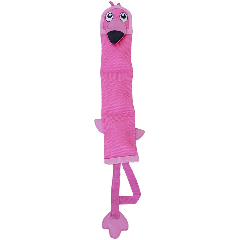 Outward Hound Fire Biterz Flamingo Plush Dog Toy Pink Large