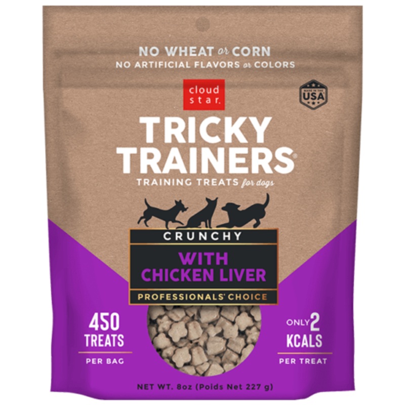 Cloud Star Tricky Trainers Chicken Liver Flavor Crunchy Dog Treats
