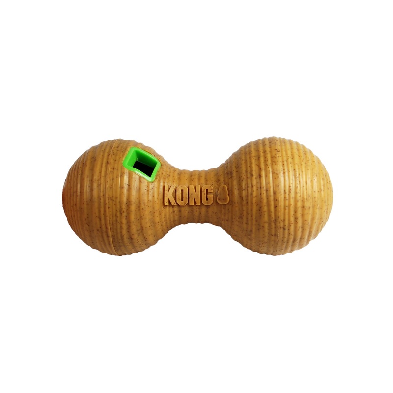 KONG Bamboo Feeder Dumbbell Dog Enrichment Toy Medium