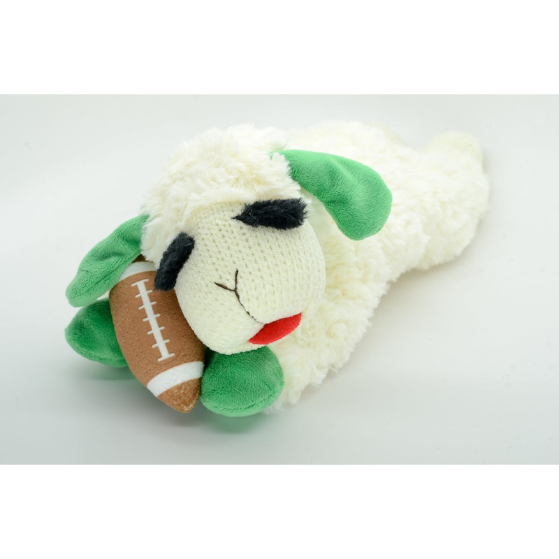 Multipet Tailgate Lamb Chop w/ Football Dog Toy 10.5