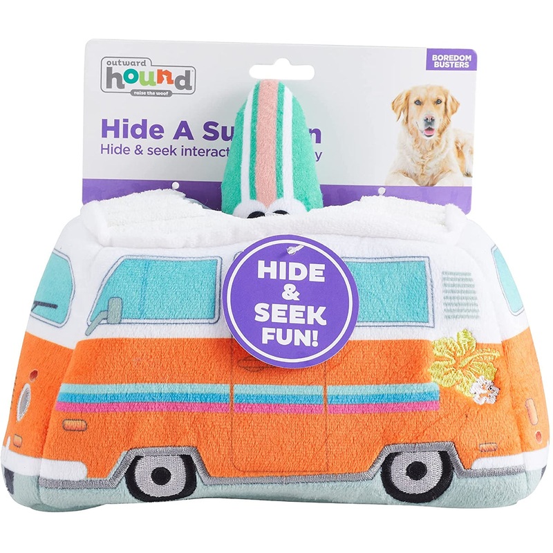 Outward Hound Hide A Surf Van Plush Dog Puzzle Toy Multicolor