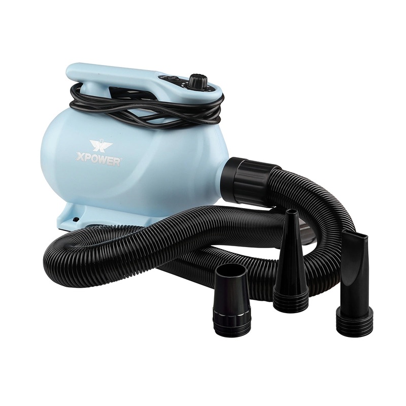 XPOWER B-123 High Velocity Variable Speed Pet Dryer with 2-Stage Heat Settings – Sky Blue