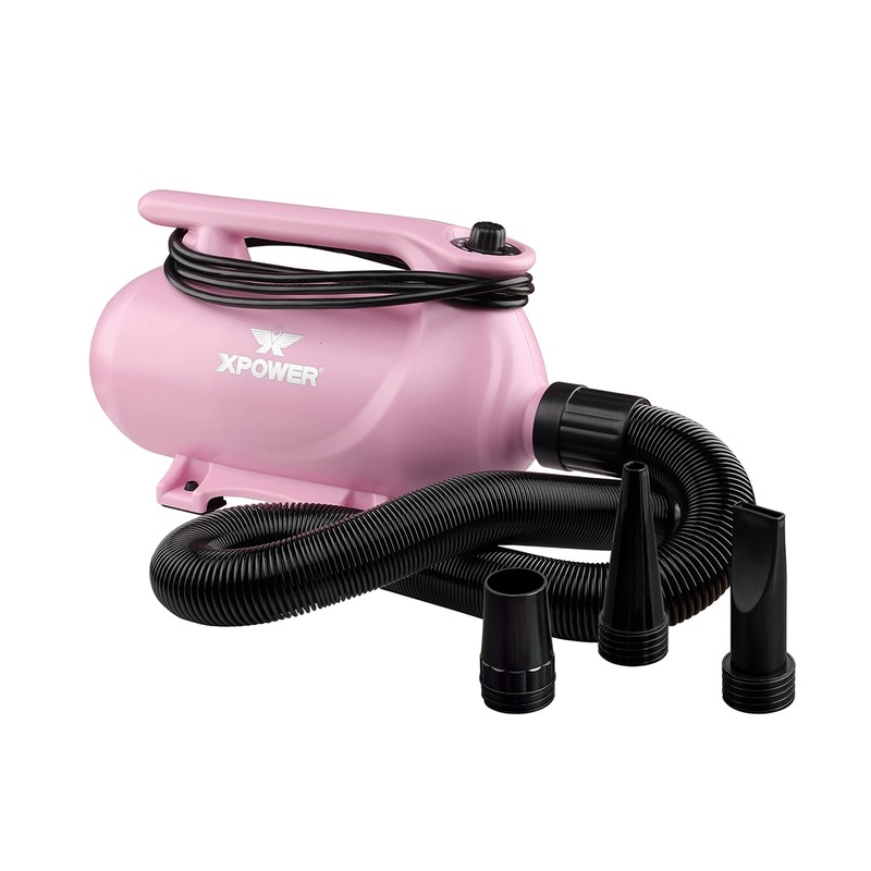 XPOWER B-163 High Velocity Variable Speed Double Motor Pet Dryer – Pastel Pink