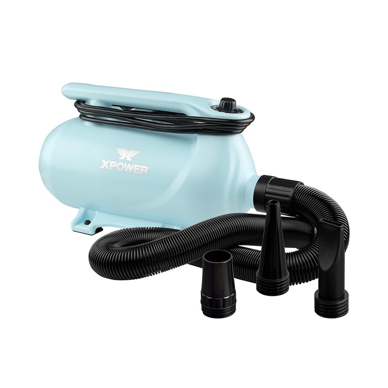 XPOWER B-163 High Velocity Variable Speed Double Motor Pet Dryer – Sky Blue