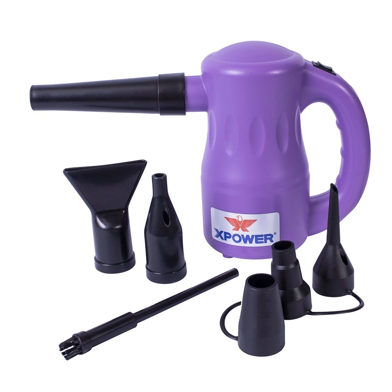 XPOWER B-53 Airrow Pro Multipurpose Home Pet Dryer, Duster, Air Pump, Blower – Purple
