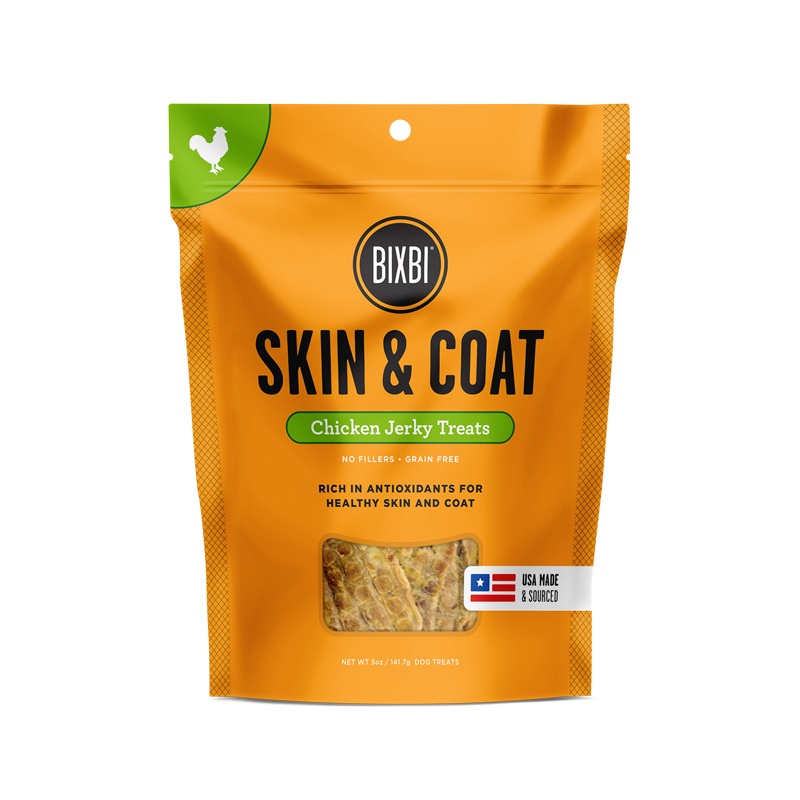 Bixbi Skin & Coat Jerky Chicken Dog Treats