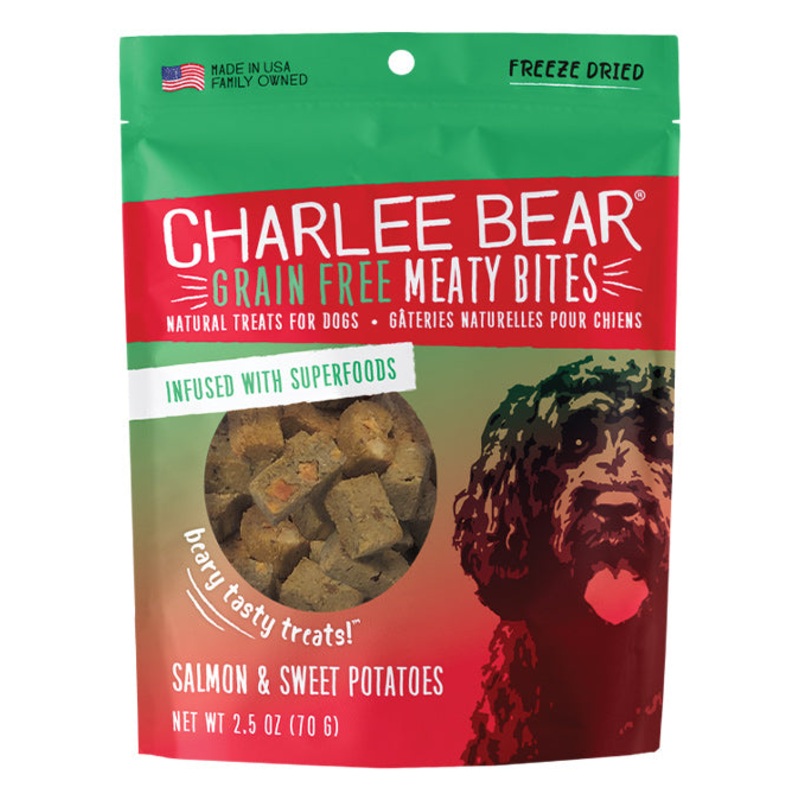 Charlee Bear Meaty Bites Salmon & Sweet Potato Grain Free Dog Treats
