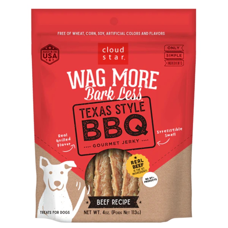 Cloud Star Wag More Bark Less Texas BBQ Gourmet Jerky Dog Treats