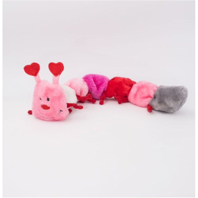 Zippy Paws Valentine’s Caterpillar Large Dog Toy