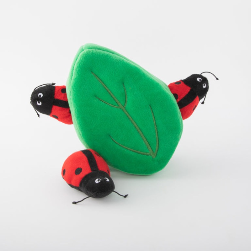 Zippy Paws Zippy Burrow – Ladybugs In Leaf Dog Toy