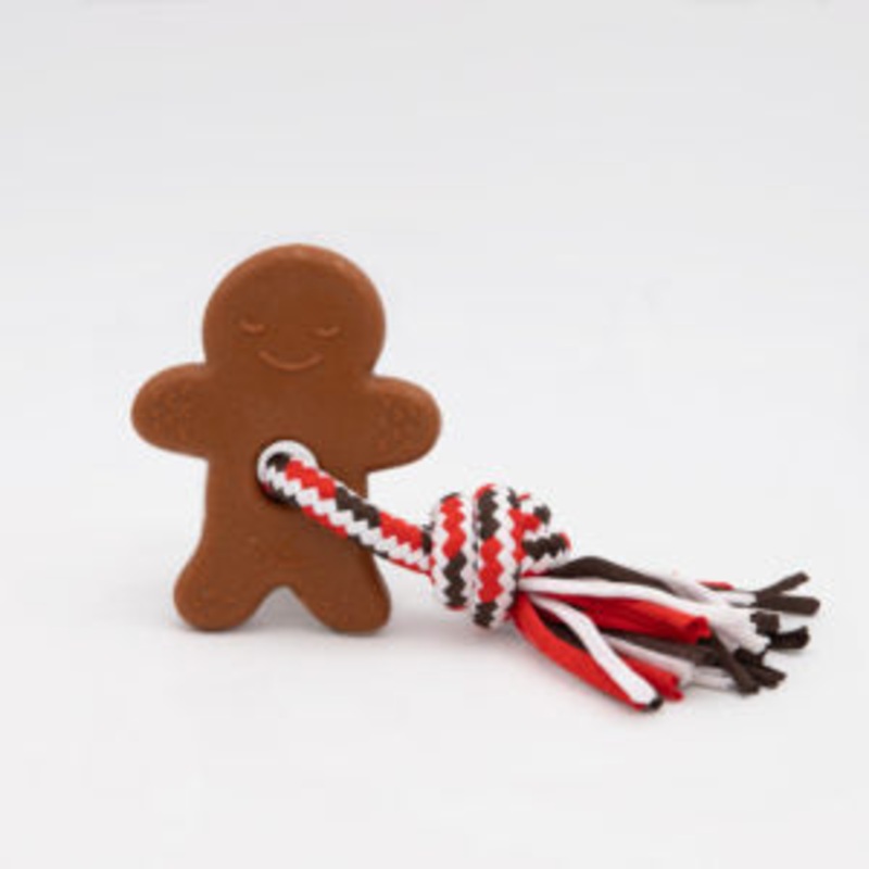 Zippy Paws Zippypuff Teetherz – Gingerbead Man Dog Toy