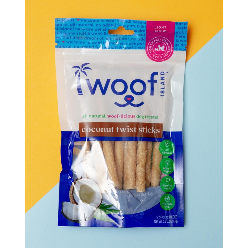 All Natural Coconut Dog Twist Sticks Treat (12-Pack)