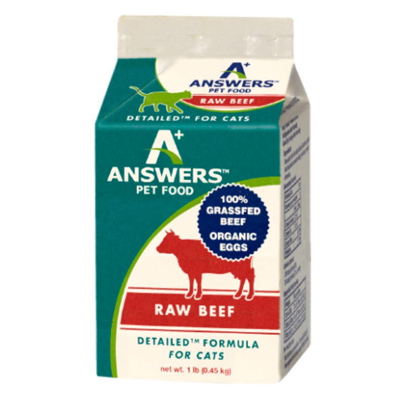 Answers Detailed Formula Beef Raw Cat Food