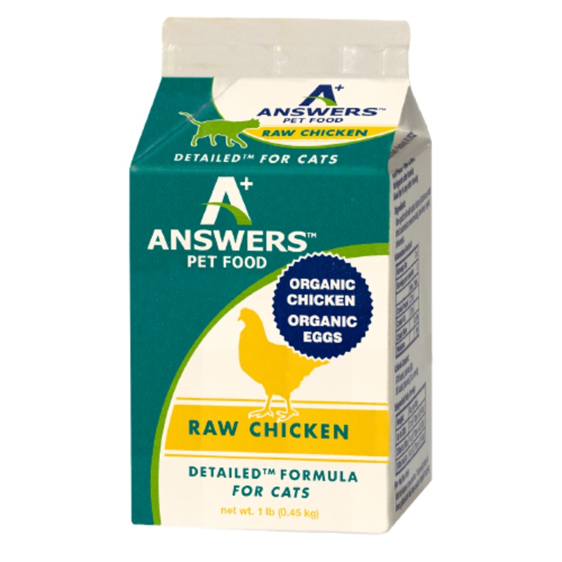 Answers Detailed Formula Chicken Raw Cat Food