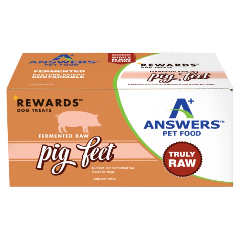 Answers Rewards Fermented Pig Feet Raw Dog Treats