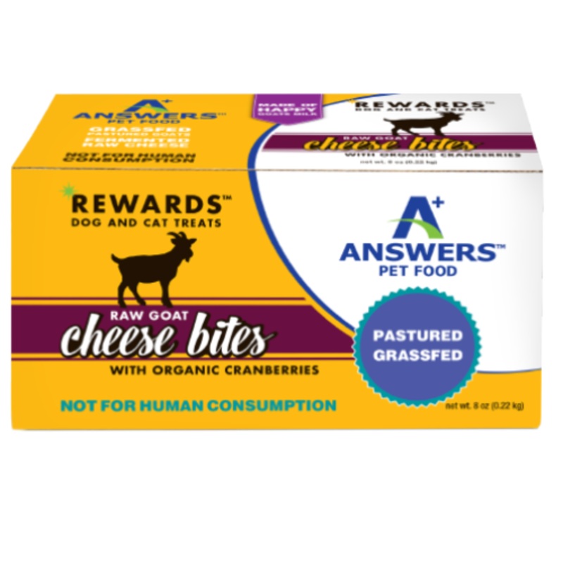 Answers Rewards Goat Cheese Bites Cranberry Raw Dog & Cat Treats