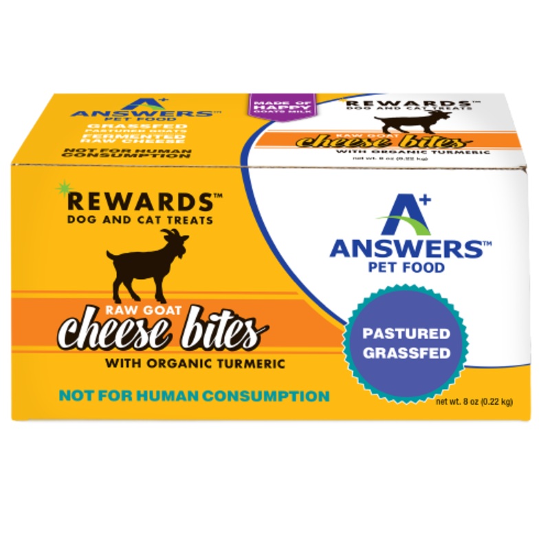 Answers Rewards Goat Cheese Bites Turmeric Raw Dog & Cat Treats