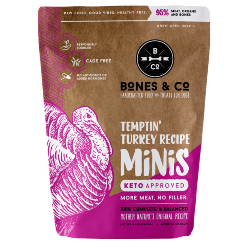 Bones & Co Temptin’ Turkey Recipe Frozen Patties Dog Food
