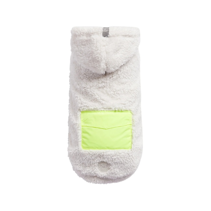 Cozy Dog Hoodie in White Sherpa (FINAL SALE)