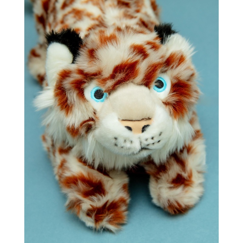 Mongo the Snow Leopard Squeaky Plush Dog Toy