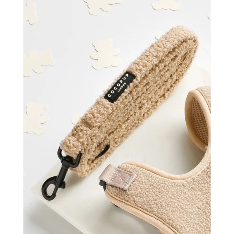 Teddy Padded Dog Leash in Beige (5ft)