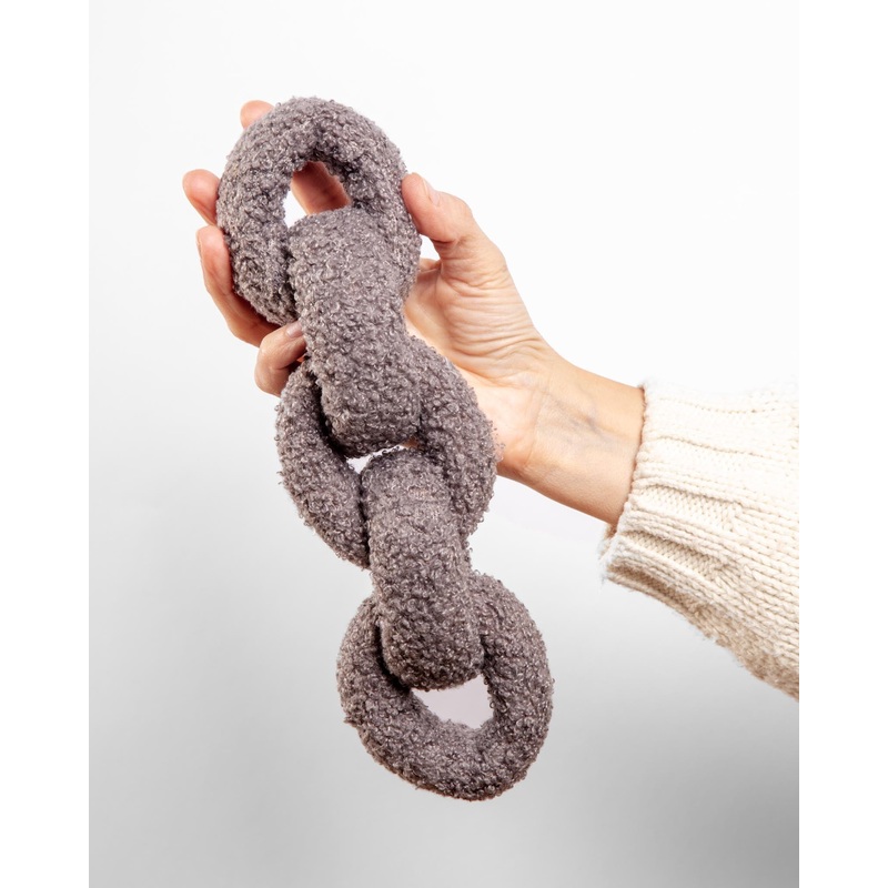Boucle Many Links Squeaker-less Plush Dog Toy