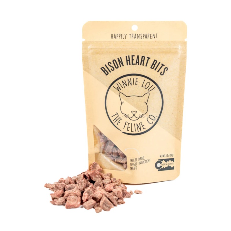 Freeze-Dried Bison Hearts Cat Treat