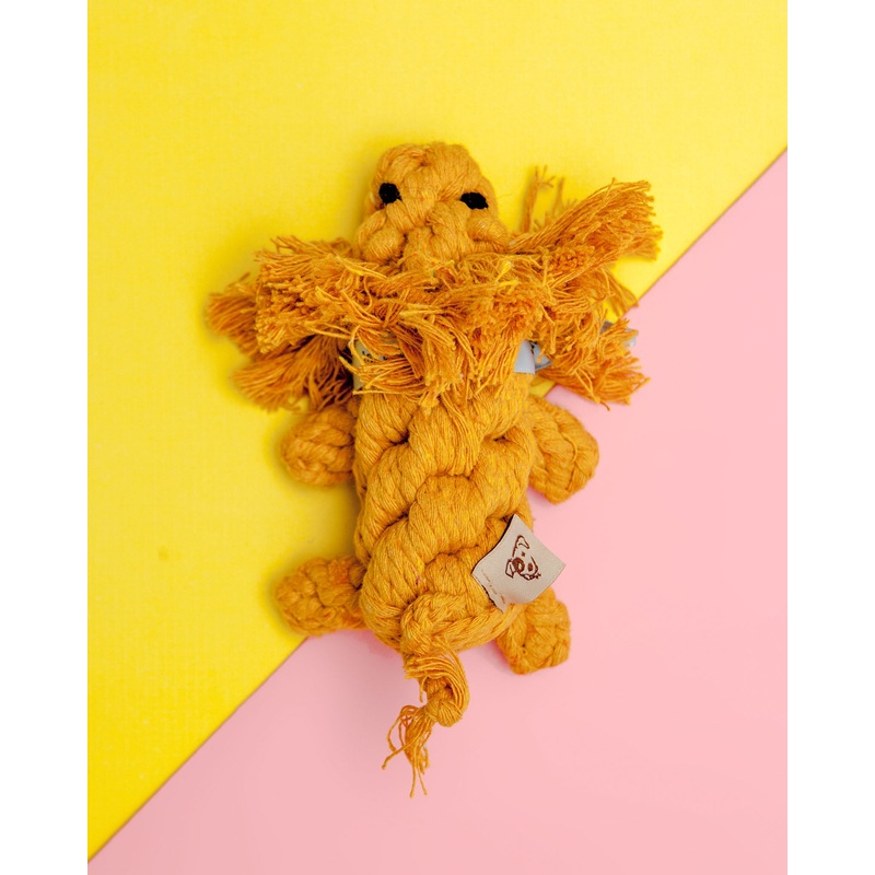 Larry the Lion Rope Dog Toy|Small – 4″|Large – 6″