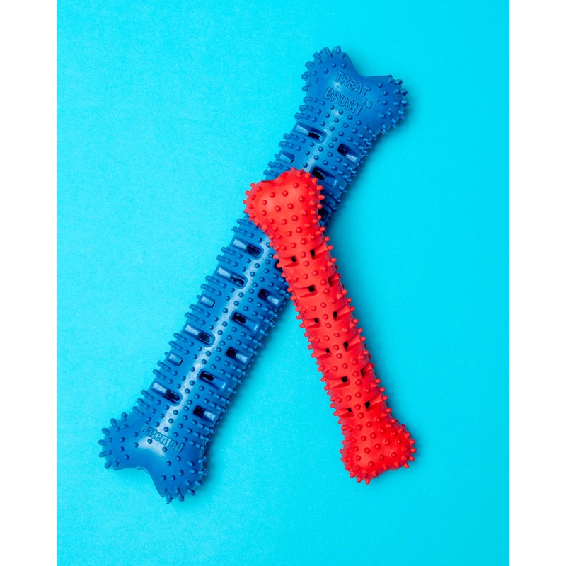 Natural Rubber Bone Treatbrush for Dogs
