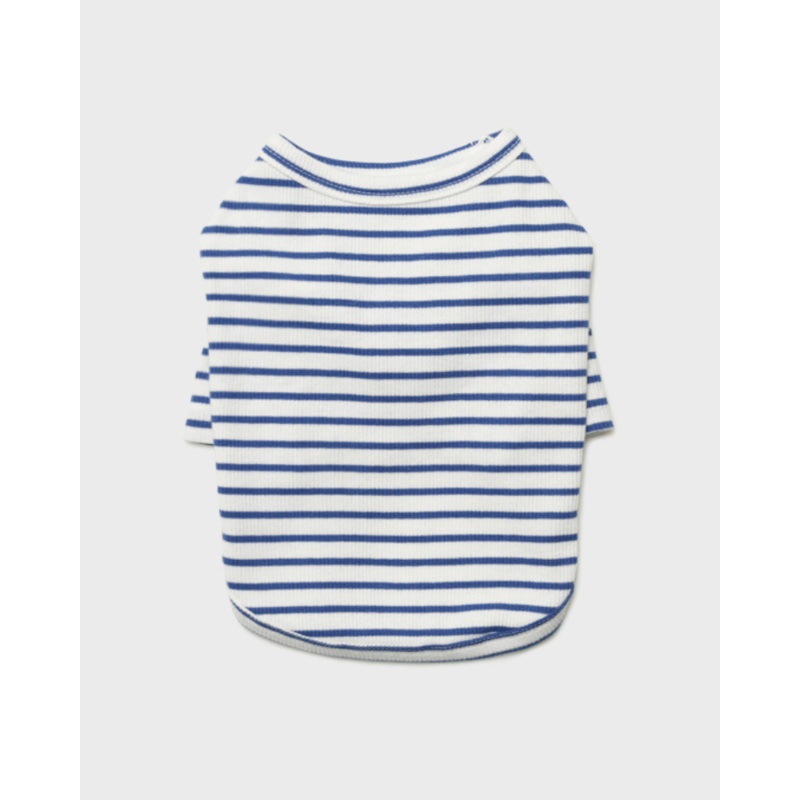 Striped Dog T-Shirt in Blue|Small|Medium|Large|X-Large|XX-Large