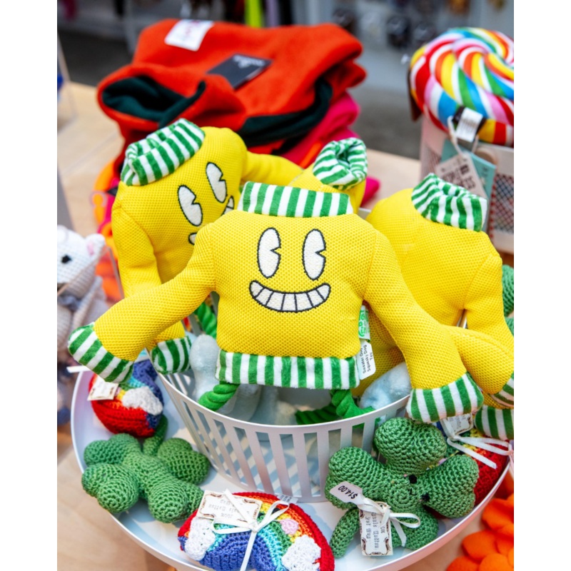 Sweater Guy Squeaky Dog Toy
