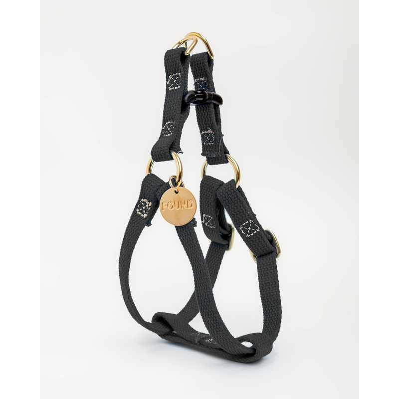 Cotton Webbing Dog Harness in Black (Made in the USA) (FINAL SALE)