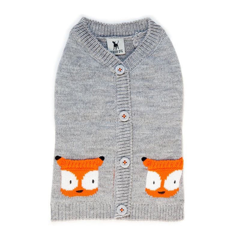WORTHY DOG | Fox Cardigan|XSmall|Small|Medium|Large|XLarge|XXLarge