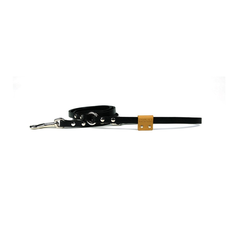 CHARLIE’S BACKYARD | Leather Leash in Black