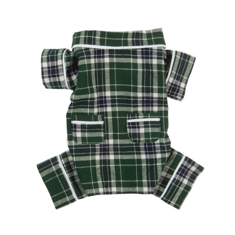 FAB DOG | Green Flannel PJs|8|10|12|14|16|18|20