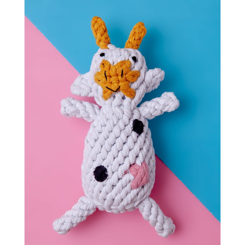 Claire the Cow Rope Dog Toy|Small|Large