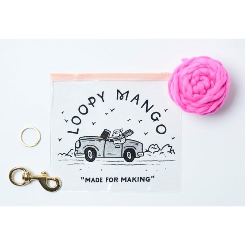 LOOPY MANGO | DIY PomPom for Leash Kit in Hot Pink